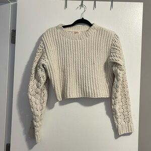 White cropped sweater